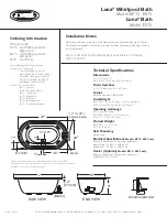 Preview for 2 page of Jacuzzi Luna BF75-RH Specification Sheet