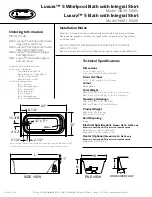 Предварительный просмотр 2 страницы Jacuzzi Luxura 5 Specification Sheet