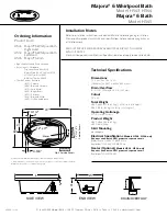 Preview for 2 page of Jacuzzi MAJORA 6 Specification Sheet