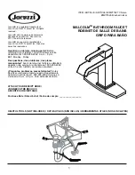 Предварительный просмотр 1 страницы Jacuzzi Malcolm MZ77827 Manual