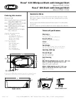 Предварительный просмотр 2 страницы Jacuzzi nova 636 Specification Sheet