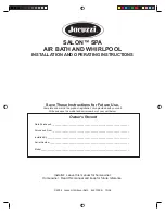 Jacuzzi SALON Installation And Operating Instructions Manual preview