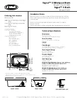 Предварительный просмотр 2 страницы Jacuzzi Signa 5 Whirlpool Bath and Soaking Bath 9625 Specification Sheet