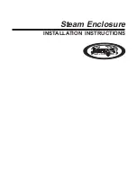 Jacuzzi Steam Enclosure Installation Instructions Manual preview