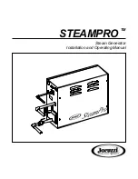 Jacuzzi SteamPro Installation And Operating Manual preview