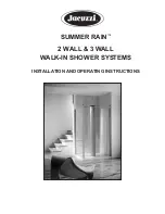 Jacuzzi Summer Rain 2 Wall and 3 Wall Installation And Operating Instructions Manual preview