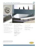 Jacuzzi Tara Whirlpool Bath and Soaking Bath B950 Specification Sheet preview