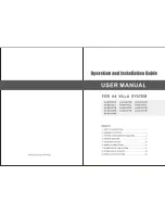 Preview for 1 page of Jade A4-D0101TM Operation And Installation Manual