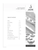 Jade RJDO2703A Use & Care Manual preview