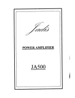 Jadis JA500 Installation Instructions Manual preview