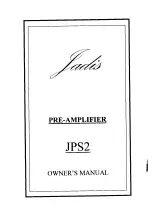 Предварительный просмотр 2 страницы Jadis JP2 Owner'S Manual