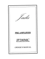 Предварительный просмотр 2 страницы Jadis JP2OOMC Owner'S Manual