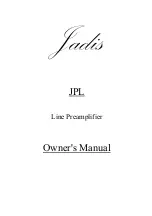 Jadis JPL Owner'S Manual предпросмотр