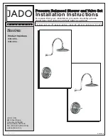 Preview for 1 page of JADO Savina 845/485 Series Installation Instructions