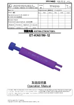 JAE ET-KN01W-12 Operation Manual preview