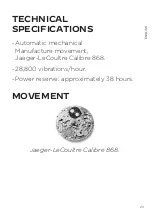 Предварительный просмотр 9 страницы Jaeger-leCoultre MASTER ULTRA THIN PERPETUAL CALENDAR Manual