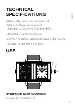 Предварительный просмотр 9 страницы Jaeger-leCoultre Q389257J Manual