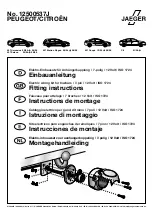 Jaeger 12500537J Fitting Instructions Manual предпросмотр