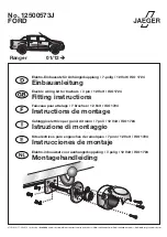 Jaeger 12500573J Fitting Instructions Manual предпросмотр