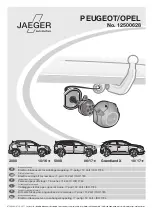 Jaeger 12500628 Fitting Instructions Manual preview