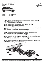 Jaeger 21270550J Fitting Instructions Manual предпросмотр