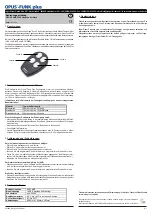 Jäger Direkt OPUS RADIO PLUS Operating Instructions preview