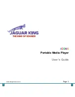 Preview for 1 page of Jaguar King iCONS User Manual