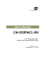 Preview for 1 page of JAI CM-030PMCL-RH User Manual