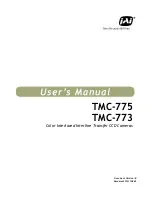 JAI TMC-773 User Manual preview