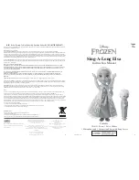 JAKKS Pacific Sing-A-Long Elsa Instruction Manual preview