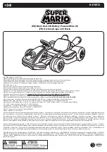 JAKKS Pacific SUPER MARIO Mario Kart 24V Battery Powered Ride... Instruction Manual preview