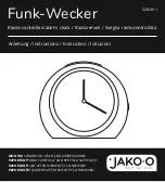 JAKO-O Funk-Wecker 328-091 Instructions Manual preview