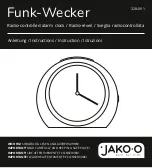 Preview for 1 page of JAKO-O Funk-Wecker 328-091 Instructions Manual