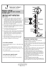 Предварительный просмотр 1 страницы JALEXANDER JAE0342 Manual