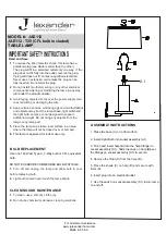 Предварительный просмотр 1 страницы JALEXANDER JAE112 Manual