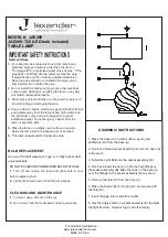 JALEXANDER JAE289 Manual предпросмотр