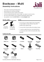 Preview for 1 page of jali Bookcase-Multi Assembly Instructions Manual