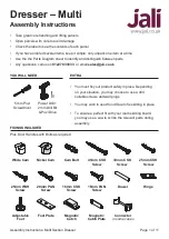 jali Dresser-Multi Assembly Instructions Manual предпросмотр