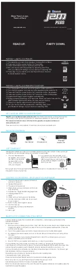 Jam Audio Jam plus HX-P240A User Manual preview