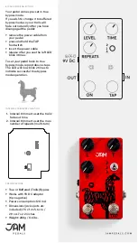 Предварительный просмотр 2 страницы JAM Pedals Delay Llama Quick Manual