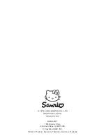 JAMAC Sanrio Hello Kitty Instruction Manual preview