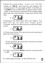 Preview for 5 page of Jamar Digital Pinch Gauge Instruction Booklet