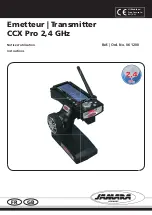 Jamara CCX Pro 2,4 GHz Instructions Manual preview