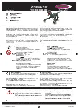 Jamara Dinosaurier Velociraptor Instruction предпросмотр