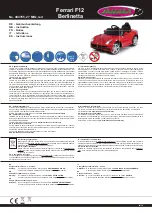 Preview for 1 page of Jamara Ferrari F12 Berlinetta Instruction