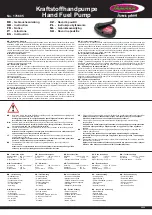 Preview for 1 page of Jamara Hand Fuel Pump Instructions