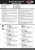 Preview for 1 page of Jamara Jeep Wrangler Rubicon Muddy Instructions Manual