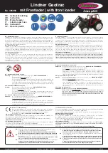 Preview for 1 page of Jamara Lindner Geotrac with front loader Instruction