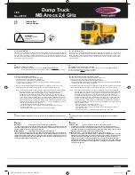 Jamara MB Arocs Instruction Manual preview