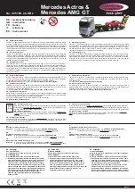 Предварительный просмотр 1 страницы Jamara Mercedes Actros Instructions Manual